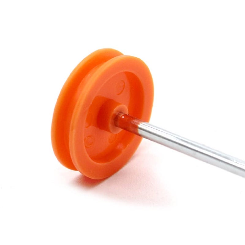 Alextend 50pcs 2mm Hole Belt Pulley Orange Plastic Transmission Pulley for DIY RC Toy Car Accessories - Image 4